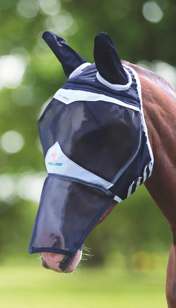 NEW - Shires Fine Mesh Fly Mask with Ears and Nose