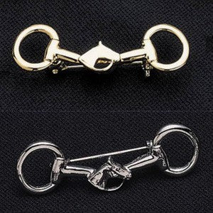 Stock Pin Snaffle Bit with Horse Head
