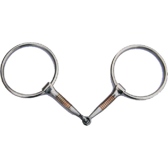 Loose Ring Single Jointed Snaffle with Copper Inlay