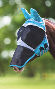 NEW - Shires Fine Mesh Fly Mask with Ears and Nose