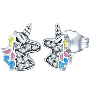 Unicorn Silver Earrings